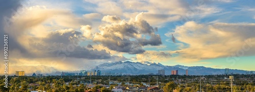 4K Image: Evening Storm Cloud over Las Vegas Panorama