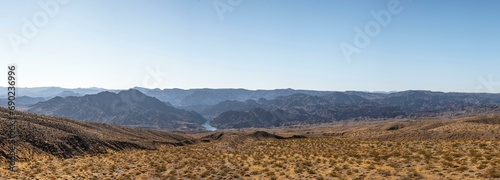 4K Panoramic View  Las Vegas Valley at Dusk