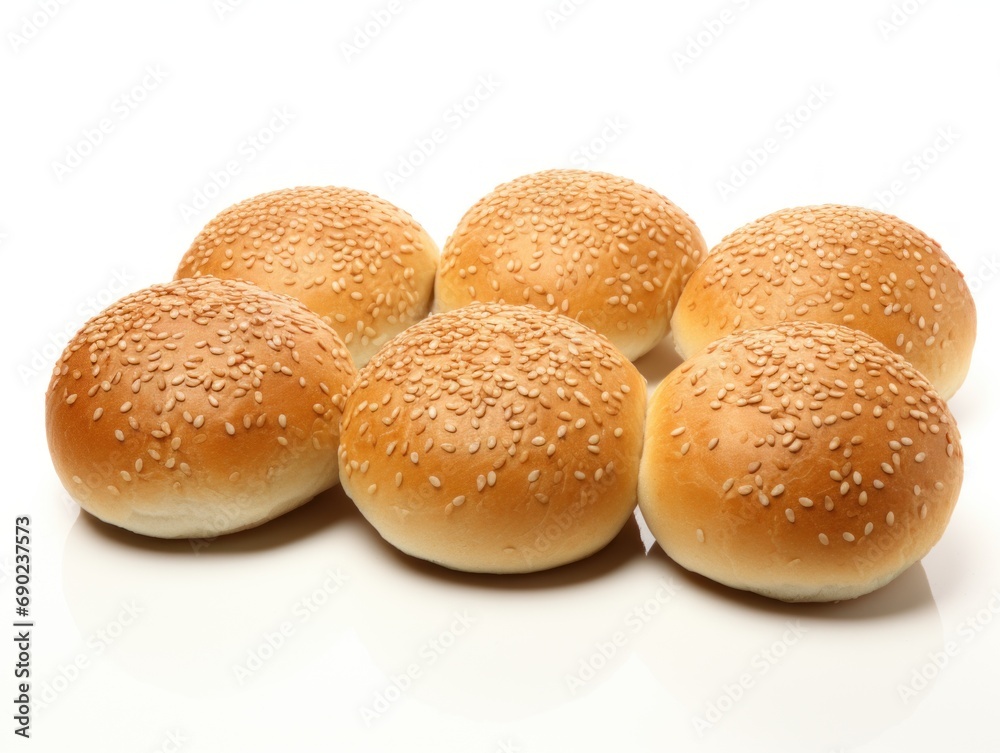 Burger buns isolated on white background