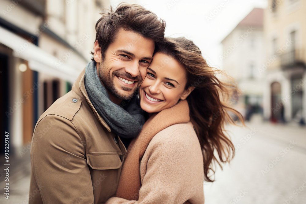 AI generated portrait image of happy married people enjoying romantic period AI generated portrait image of happy married people enjoying romantic period