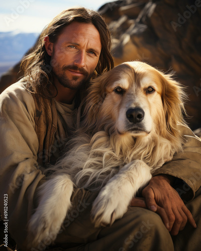 Jesus of Nazareth with dog