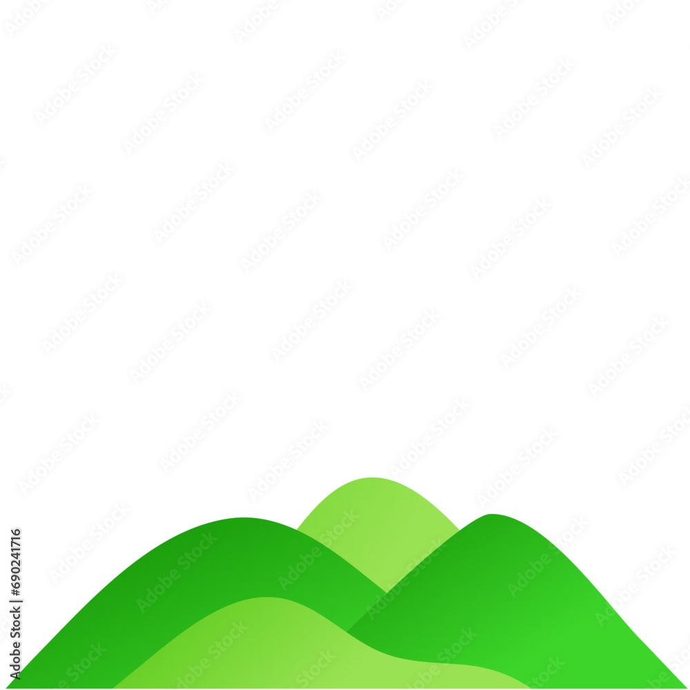 Fototapeta premium Green hill vektor illustration