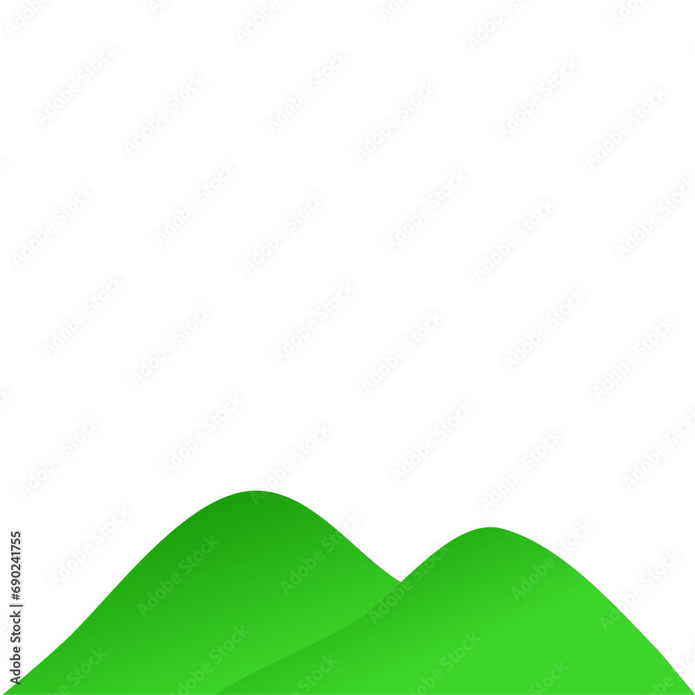 Fototapeta premium Green hill vektor illustration