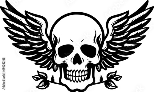 Skull - High Quality Vector Logo - Vector illustration ideal for T-shirt graphic photo