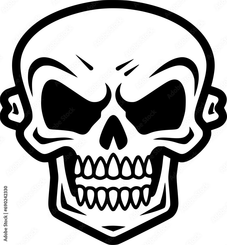 Skull | Minimalist and Simple Silhouette - Vector illustration Skull | Minimalist and Simple Silhouette - Vector illustration