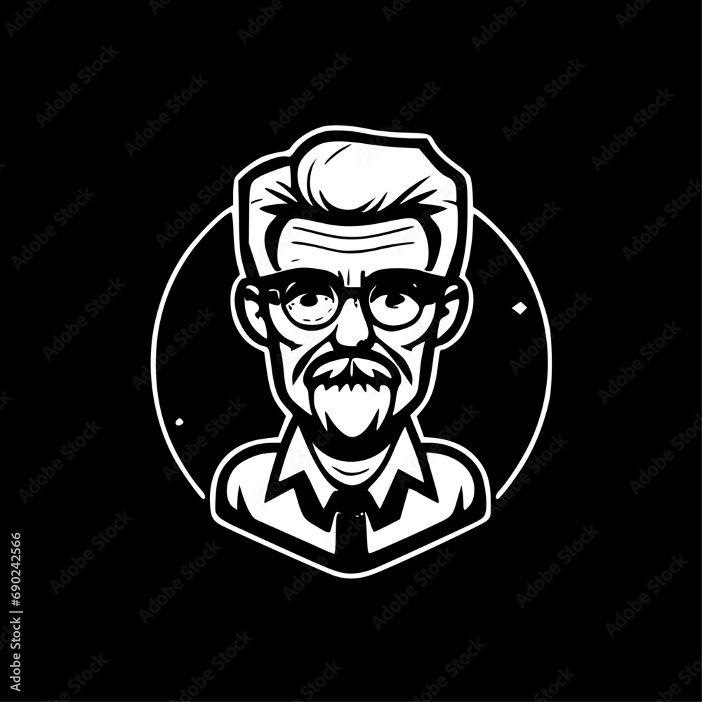 Teacher - Minimalist and Flat Logo - Vector illustration Teacher - Minimalist and Flat Logo - Vector illustration