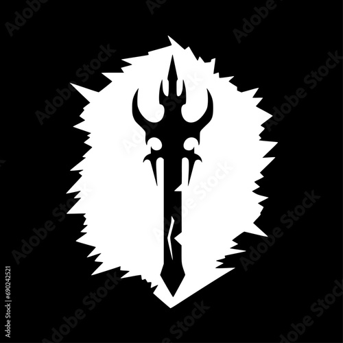 Sword | Black and White Vector illustration