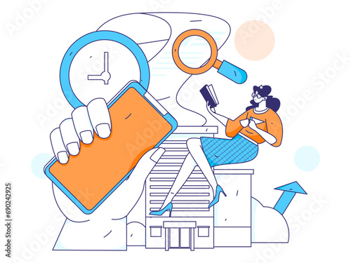 Home loan flat vector concept operation illustration
