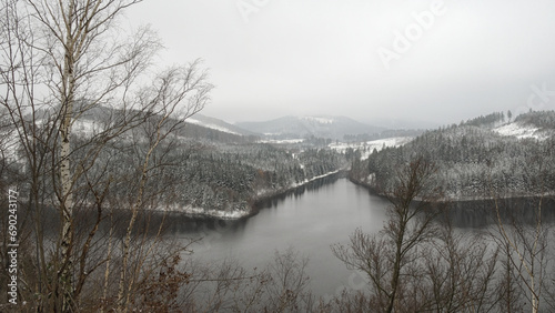 Goslar - Granestausee im Winter, Niedersachsen, Deutschland, Europa