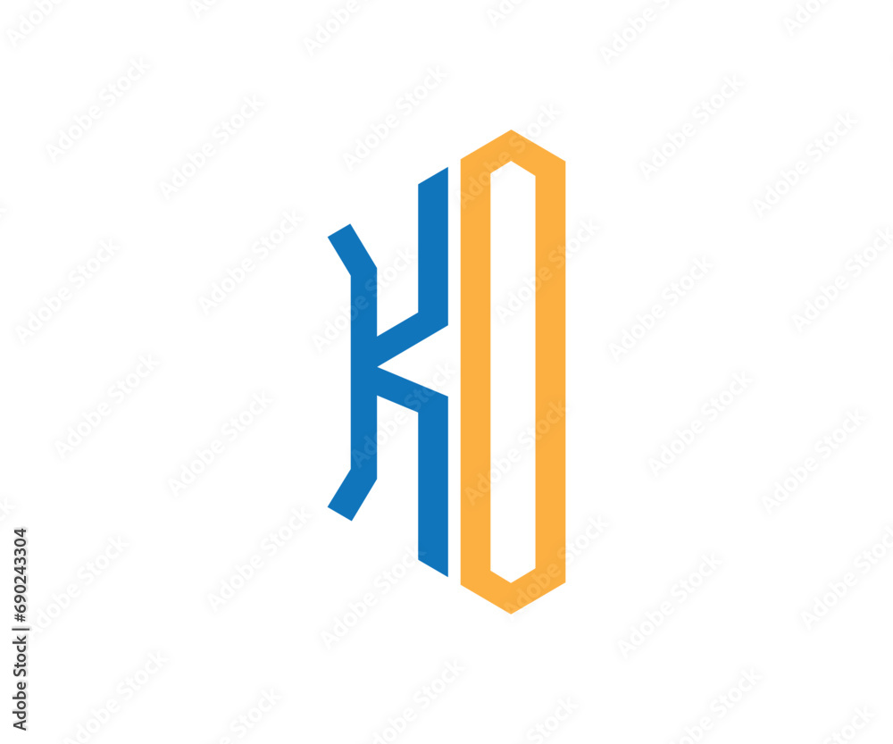 KO logo design vector template KO logo design vector template