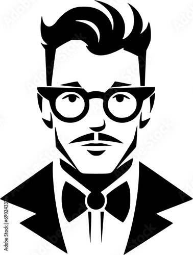 Teacher - Black and White Isolated Icon - Vector illustration