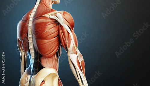 Visual Exploration of the Muscular System of Human Anatomy. Generative AI