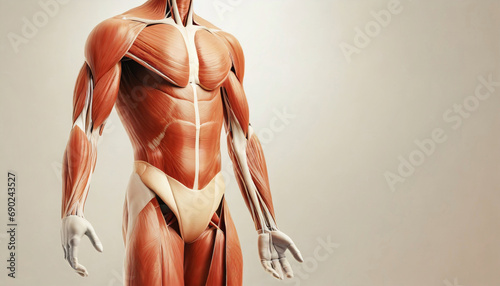Visual Exploration of the Muscular System of Human Anatomy. Generative AI