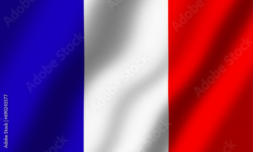 Powiewająca Flaga Francji