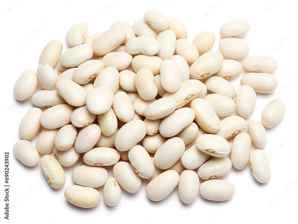 Cannellini beans isolated on white background