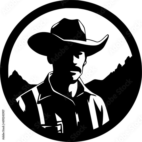 Western | Black and White Vector illustration