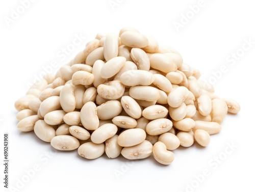 Cannellini beans isolated on white background