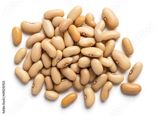 Cannellini beans isolated on white background