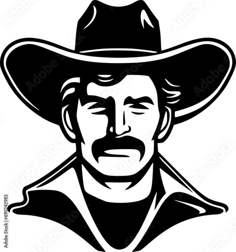 Western | Black and White Vector illustration