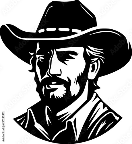 Western | Minimalist and Simple Silhouette - Vector illustration