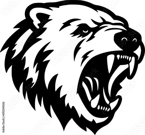 Bear - Minimalist and Flat Logo - Vector illustration