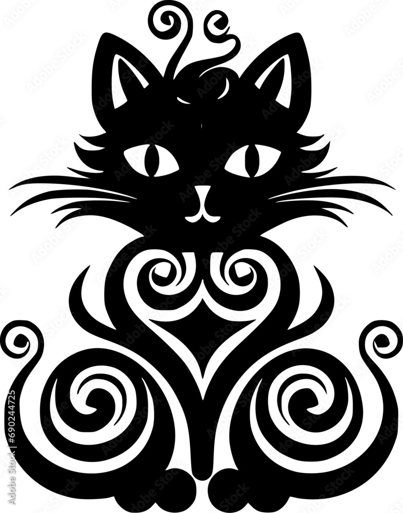 Obraz premium Cat - High Quality Vector Logo - Vector illustration ideal for T-shirt graphic