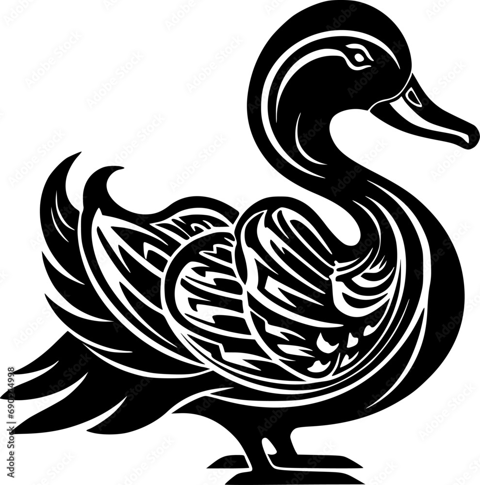 Duck - Minimalist and Flat Logo - Vector illustration Duck - Minimalist and Flat Logo - Vector illustration