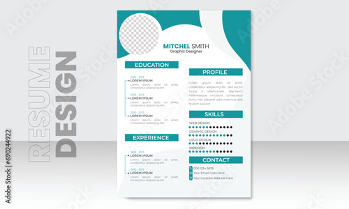 Resume and Cover Letter Template, Minimalist resume cv template, professional jobs resumes