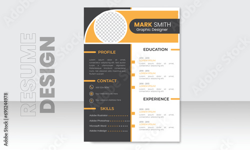 Resume and Cover Letter Template, Minimalist resume cv template, professional jobs resumes