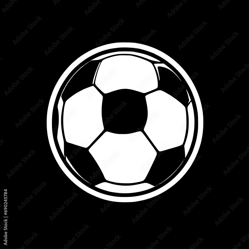 Obraz premium Football - Minimalist and Flat Logo - Vector illustration