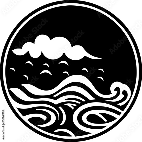 Ocean - High Quality Vector Logo - Vector illustration ideal for T-shirt graphic