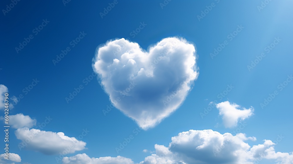 Heart Shaped Cloud. Love is in the air Heart Shaped Cloud. Love is in the air