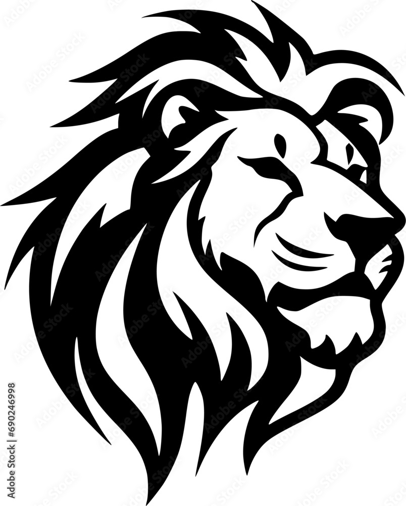 Lion | Minimalist and Simple Silhouette - Vector illustration
