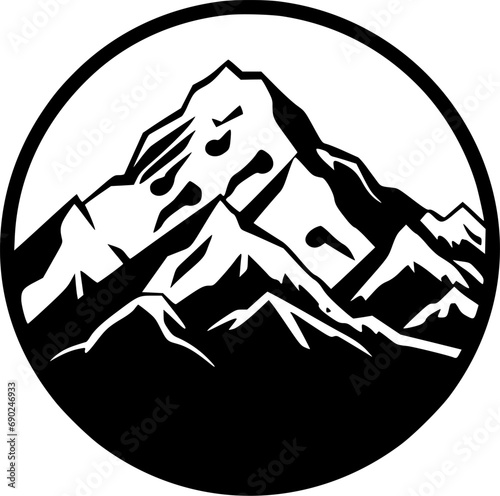 Mountain Range - Minimalist and Flat Logo - Vector illustration