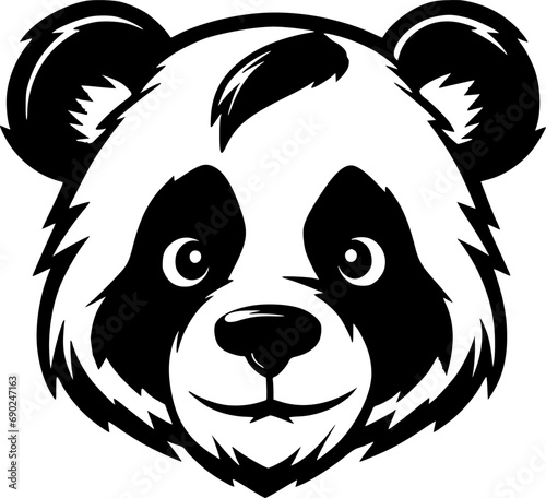 Panda - Minimalist and Flat Logo - Vector illustration