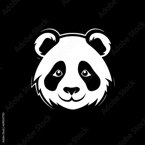 Panda - Minimalist and Flat Logo - Vector illustration