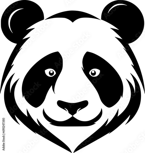 Panda - Minimalist and Flat Logo - Vector illustration
