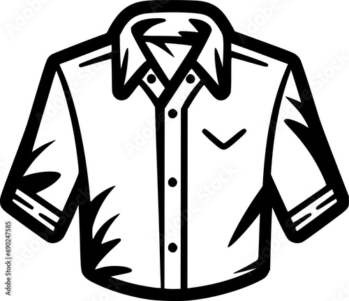 Shirt | Black and White Vector illustration