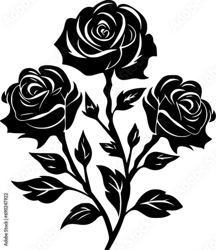 Roses - High Quality Vector Logo - Vector illustration ideal for T-shirt graphic