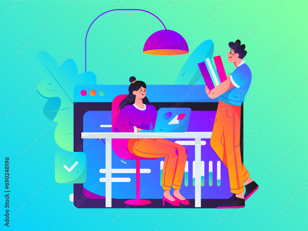 Home indoor character scene flat vector concept operation hand drawn illustration
Home indoor character scene flat vector concept operation hand drawn illustration