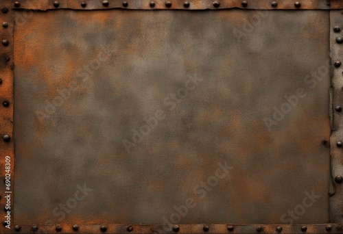 rusty metal frame background photo