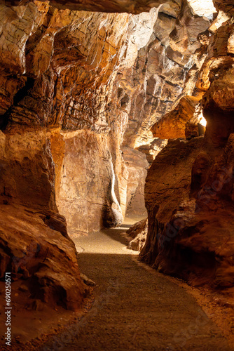 Passage Way Leading into Kents Cavern Prehistoric Caves near Torquay