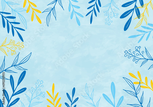 ナチュラルな植物のフレーム