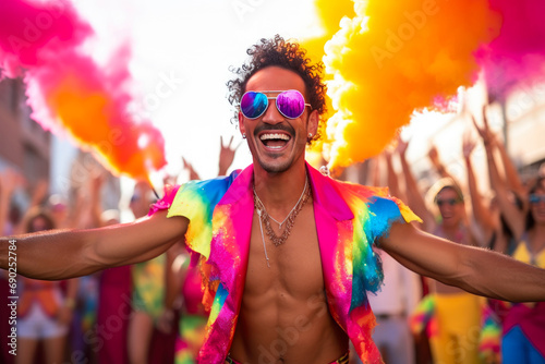 Salsa Spectacle: Energetic Spanish Dancer at Tenerife Fest