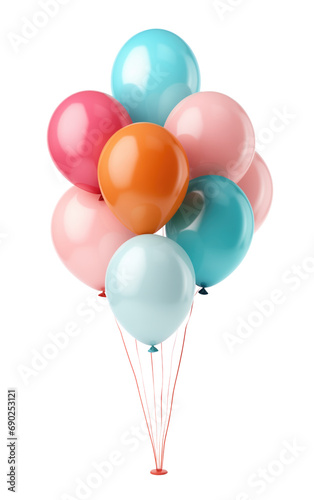colorful balloons isolated.
