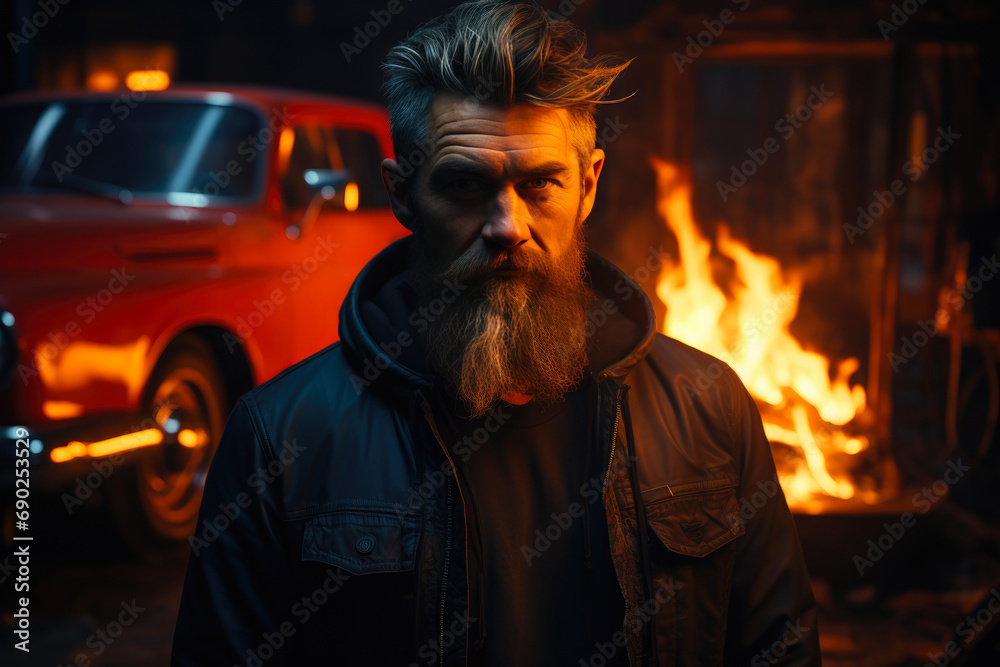 Characterful Southern Rock Style: Portrait of a Mature Man Characterful Southern Rock Style: Portrait of a Mature Man