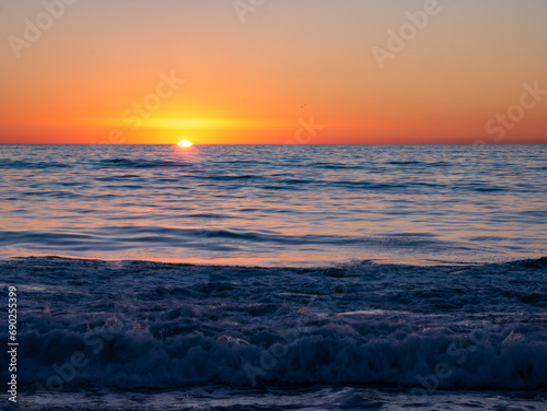Beautiful Sunset Over the Pacific Ocean  Scenic Beach in California 15