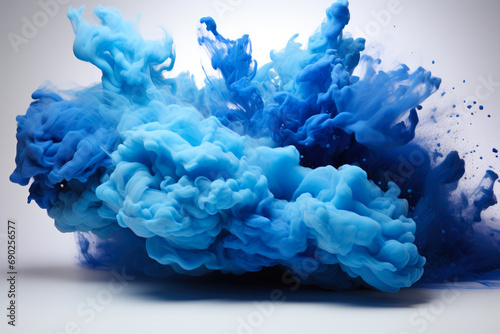 Abstract Sky Symphony: Blue Smoke Blast