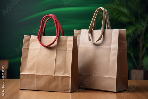 Sustainable Shopping Recycling bags - Ai generated - Generative Ai	