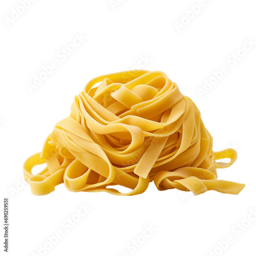 italian pasta tagliatelle isolated on transparent background
